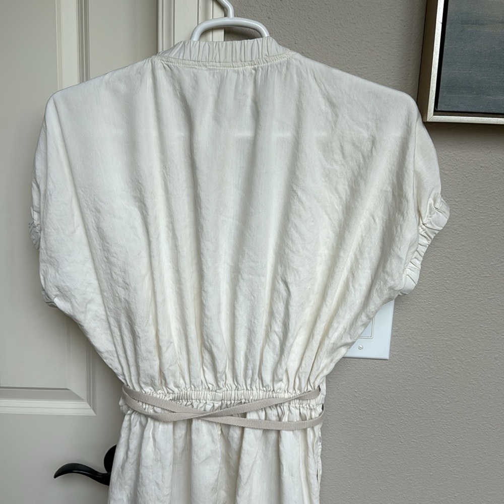 Isabel Marant Étoile cream mini wrap dress - size 6/8 US - with pockets! - Picture 7 of 14